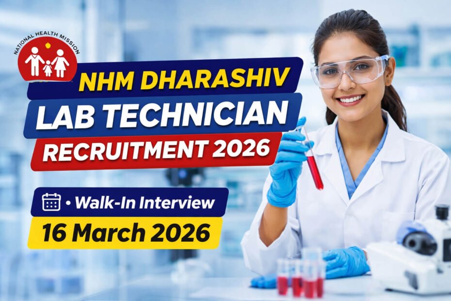 NHM Dharashiv Lab Technician Recruitment 2026 Official Notification PDF Screenshot – Walk-in on 16 March